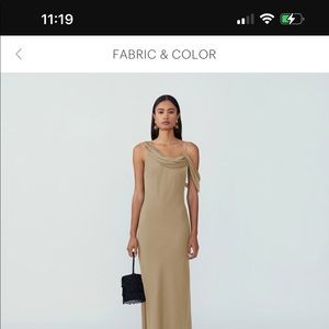 Fame and partners gown. size 6. Warm tan.